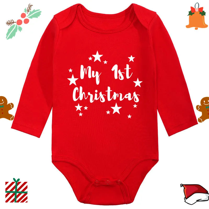 Christmas Newborn Cute Long Sleeve Romper Bodysuit