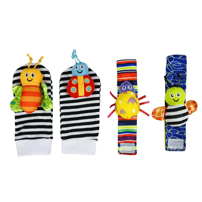 Baby Set Rattle Socks Wrist Strap