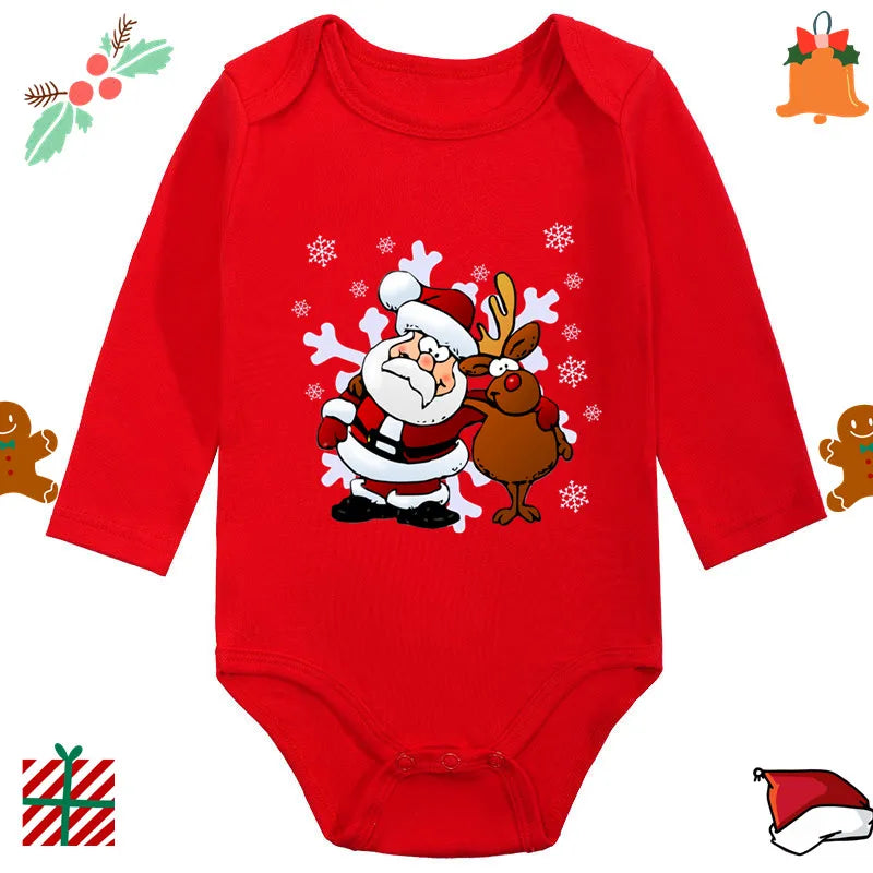 Christmas Newborn Cute Long Sleeve Romper Bodysuit
