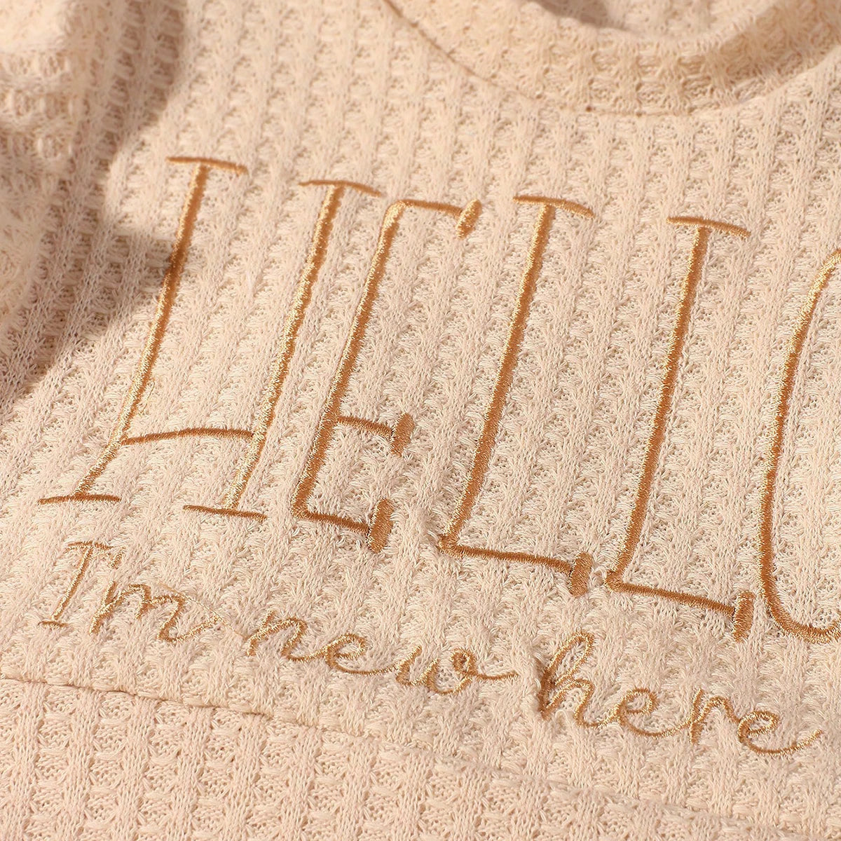 "Hello" Embroidery Newborn Set