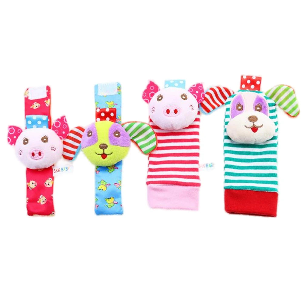 Baby Set Rattle Socks Wrist Strap