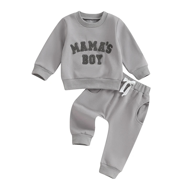 Embroidery MAMA'S BOY Clothing Set