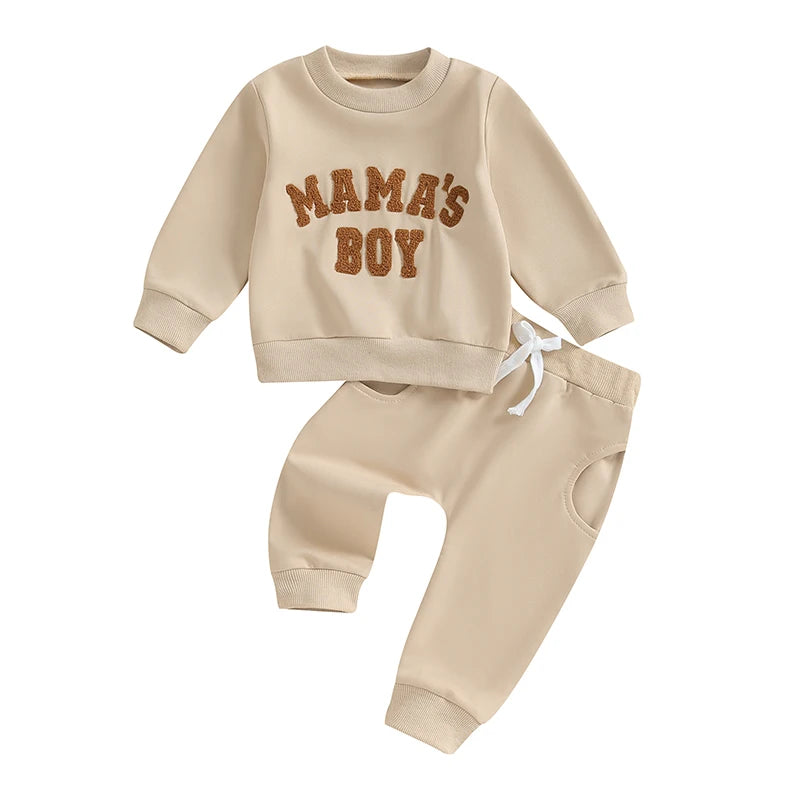 Embroidery MAMA'S BOY Clothing Set