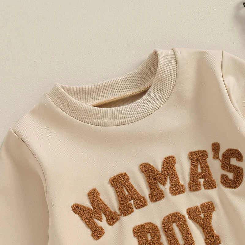 Embroidery MAMA'S BOY Clothing Set