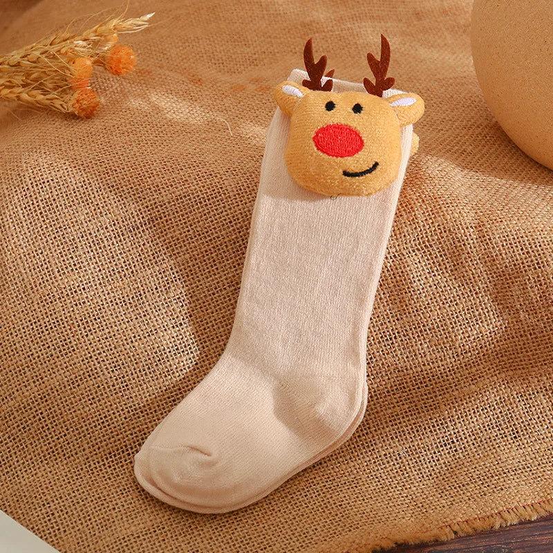 Christmas Big Bow Socks Kids Newborn