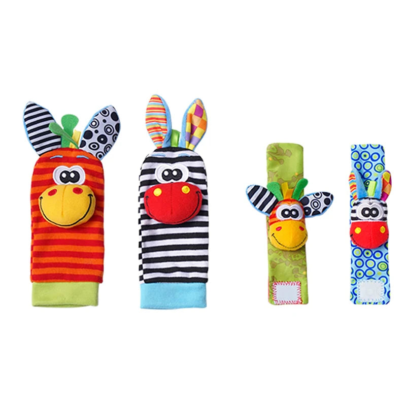 Baby Set Rattle Socks Wrist Strap