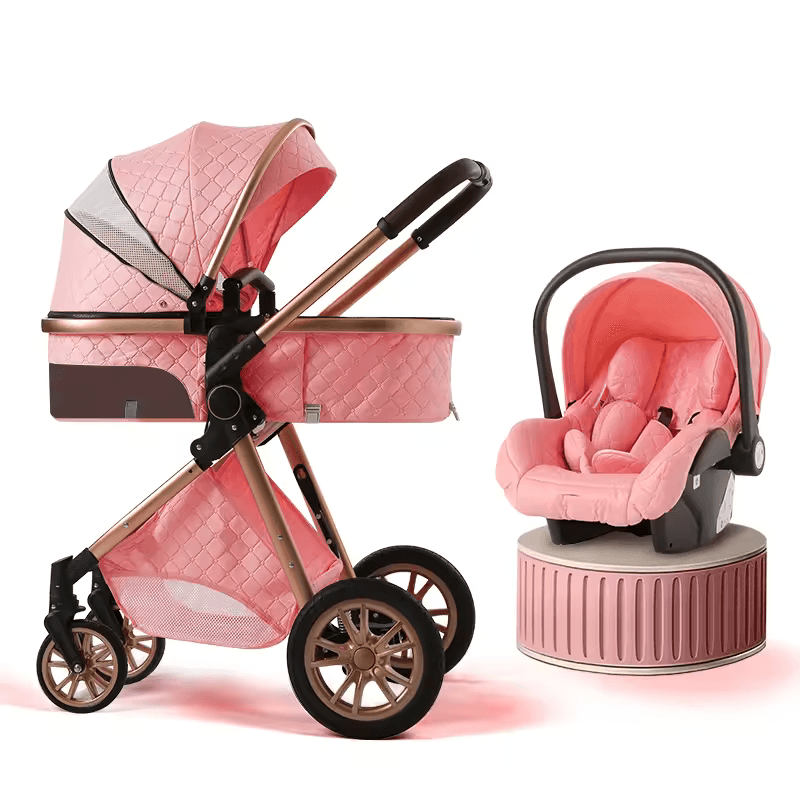 3 in 1 Luxury Baby Stroller (Free Car Seat)