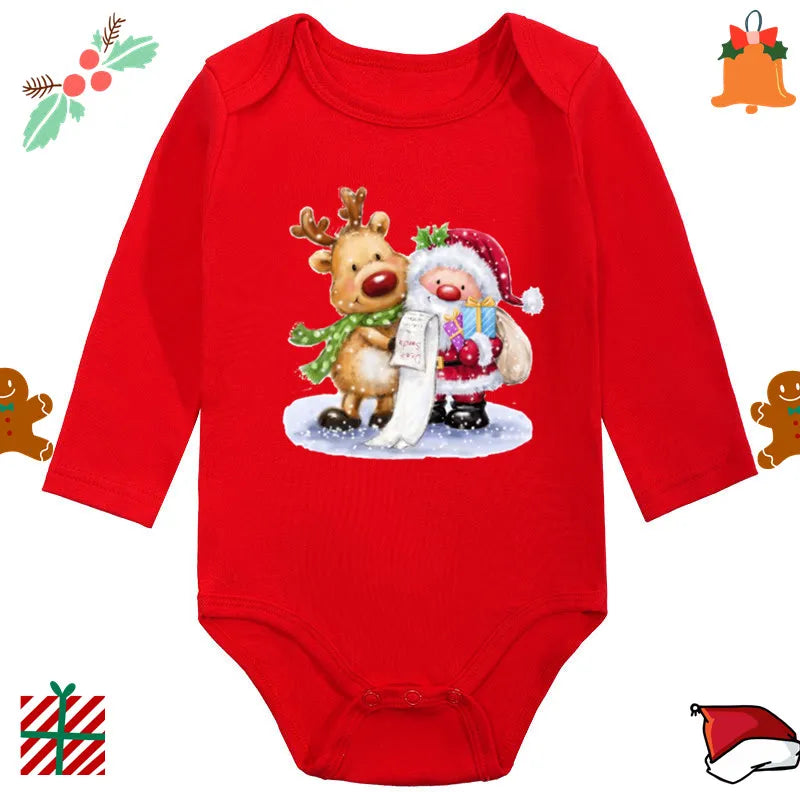 Christmas Newborn Cute Long Sleeve Romper Bodysuit