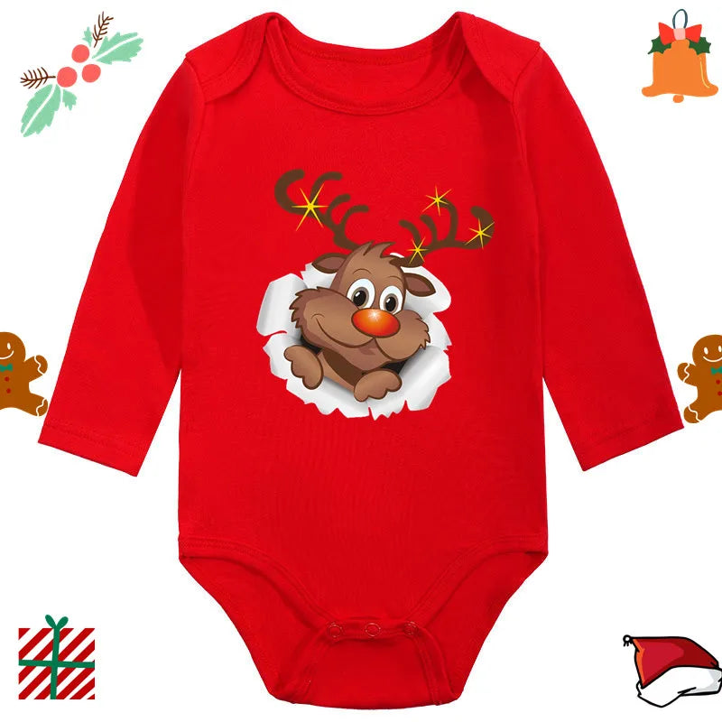 Christmas Newborn Cute Long Sleeve Romper Bodysuit
